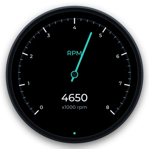 Needle page showing RPM